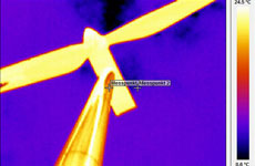 Thermografie an einer Windenergieanlage